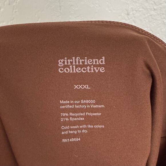Girlfriend Collective High Rise Biker Short in Brown Earth NWT Size XXXL - Picture 3 of 4